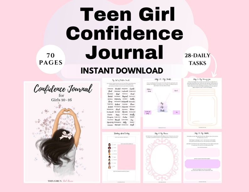 Teen therapy Confidence Journal Teenagers coping skills Teens Self Love Kids Gift for Teenage Girl Coping Skills psychology kids worksheets