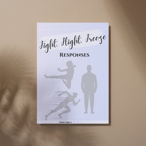 Fight Flight Freeze Workbook FFF Worksheets Self Awareness Journal ...