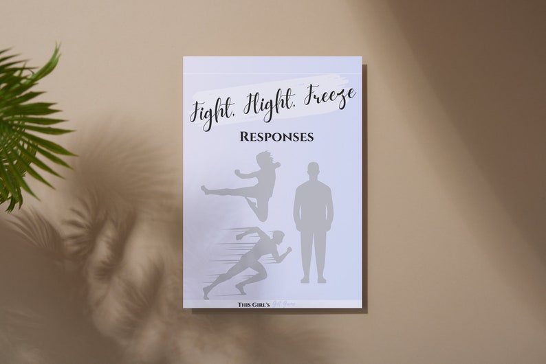 Fight Flight Freeze Workbook FFF Worksheets Self Awareness Journal ...