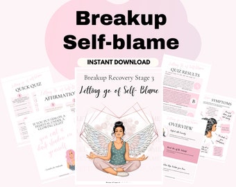 Letting go of Breakup Self blame Workbook Breakup Recovery Healing Journal Emotional Recovery Worksheets Self Criticism
