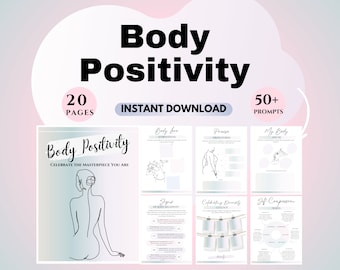 Body image therapy Body Positivity workbook Body image confidence worksheets body dysmorphia Journal feminization workbook eat disorder CBT