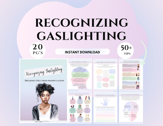Gaslighting Recovery Workbook Identify Emotional Manipulation & Rebuild Self-Trust Toxic Relationship Couples Therapy Worksheets for women