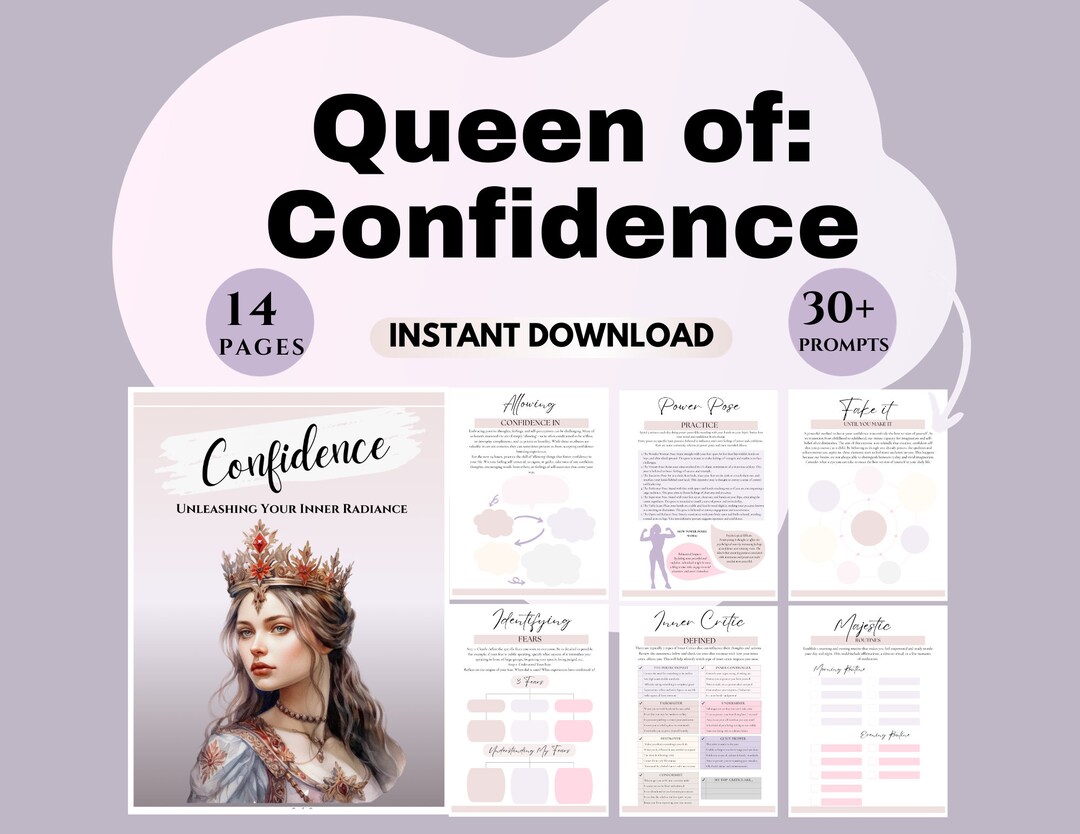 Confidence Journal Printable for Women: Self-esteem Workbook (digital ...