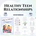Teen Workbook Healthy Relationship Journal Self-esteem Teen Therapy ...
