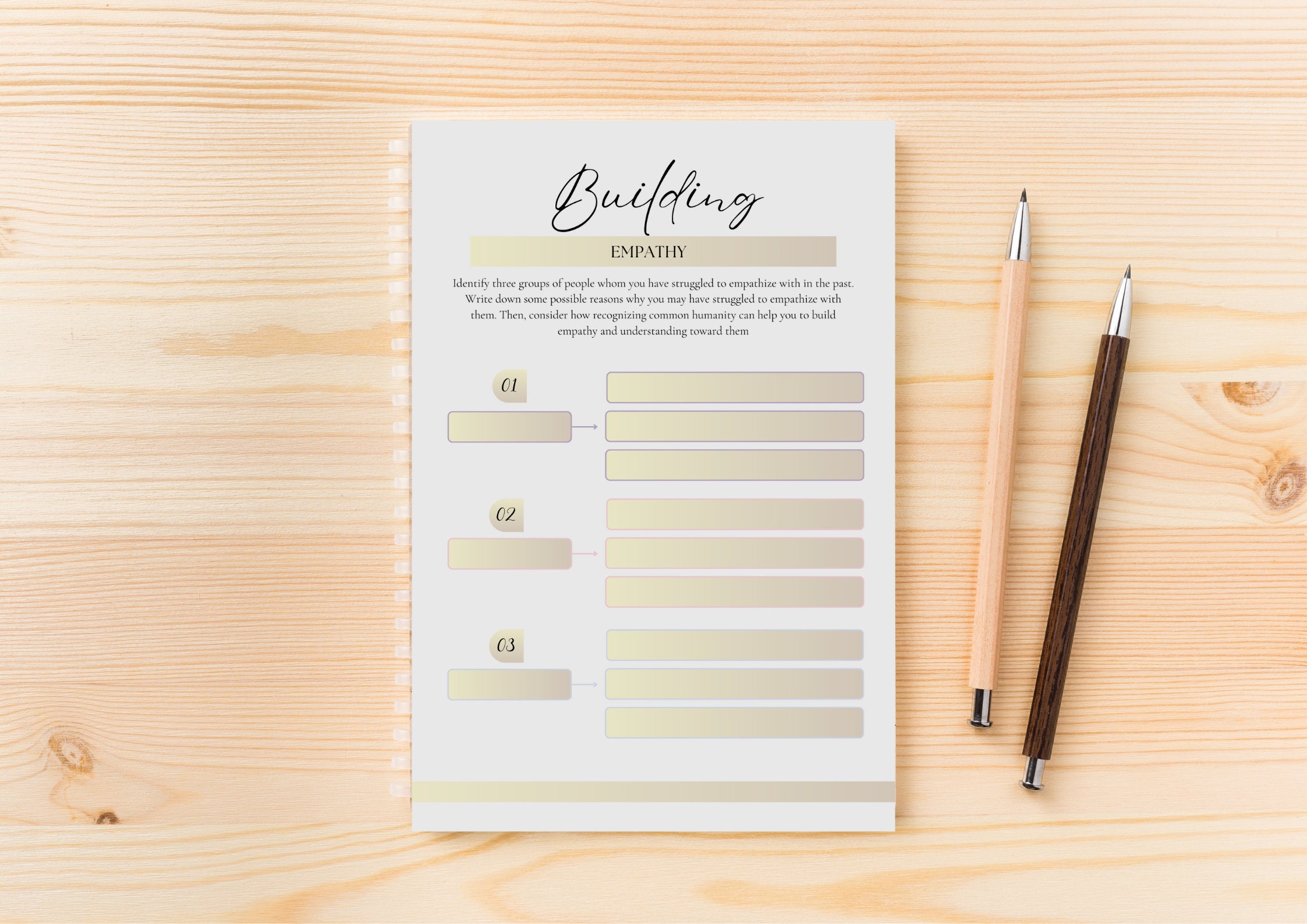 Compassion Focused Therapy Journal Heart-centered Worksheets Positive ...