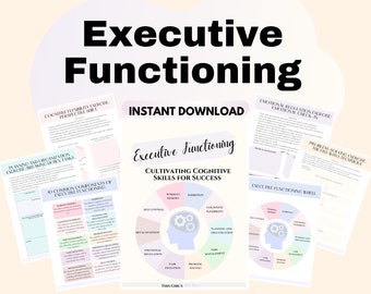 Exekutive Funktionsrad Kognitive Fähigkeiten ADHS Autismus Bewältigungsfähigkeiten Aufmerksamkeit Fokus therapeutische Hilfen Psychologe Handouts Therapie CBT EF