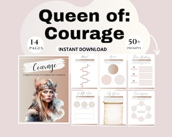 Queen courage journal fearless empowerment inner strength bravery self-discovery empowerment courage affirmations journaling personal growth