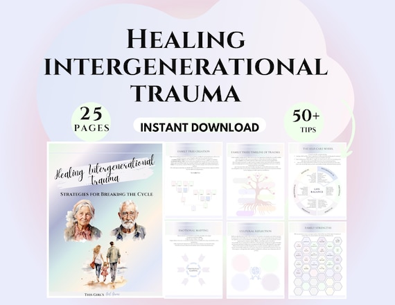 Intergenerational Trauma worksheets transgenerational trauma Workbook Healing Trauma therapy worksheets multigenerational Coping Skills IFS