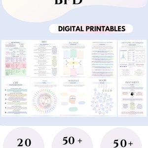 Bipolar Disorder Therapy Worksheets BPD journal Anxiety relief coping skills DBT psychology workbook self-esteem therapist tools counselor