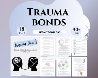 trauma bonds therapy worksheets Healthy vs unhealthy relationship workbook Boundaries  therapist tools counseling worksheets CBT journal ACT