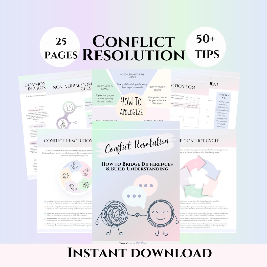 Conflict Resolution Strategic Family Therapy Worksheets Psychoeducation ...