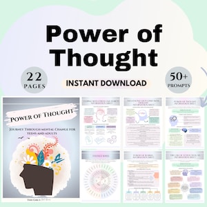 Positive thinking worksheets Teen mental health coping skills anxiety Self-worth discovery printables positive affirmations inner critic CBT