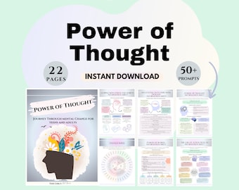 Positive thinking worksheets Teen mental health coping skills anxiety Self-worth discovery printables positive affirmations inner critic CBT