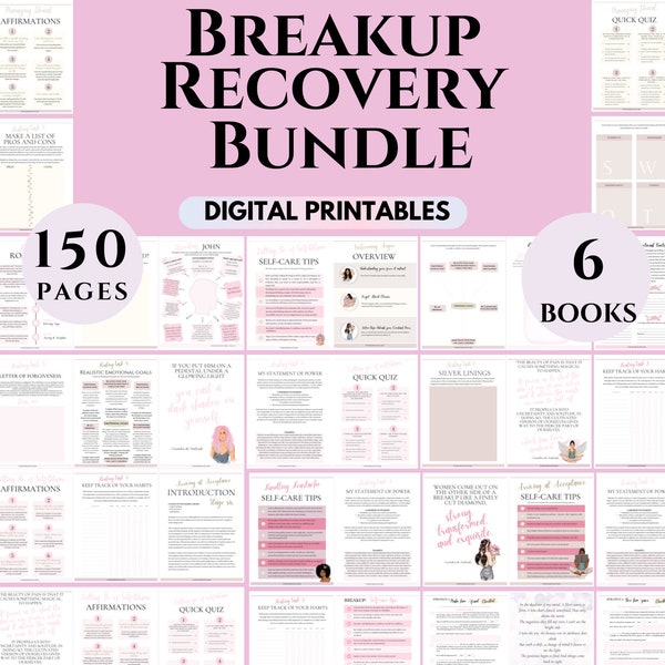 Breakup Recovery Bundle Breakup Gift Breakup Care Package Breakup Survival Kit Breakup Journal Breakup Printables Breakup Divorce Gift