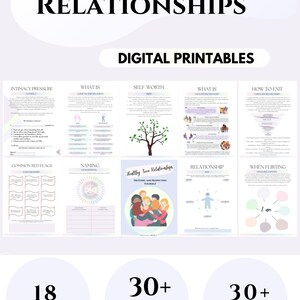 Teen Workbook Healthy Relationship Journal Self-esteem Teen Therapy ...