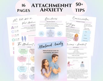 Attachment Anxiety Workbook Heal Anxious Attachment Style Relationship Anxiety Journal Nervous System Regulation Emotional Security Guide