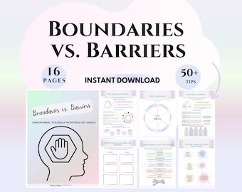 Boundaries Worksheets Boundary workbook Setting healthy boundaries printables therapy worksheets Communication skills Workbook Counseling