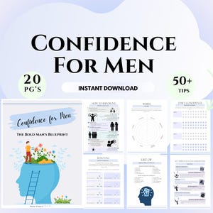 Planilhas de autocuidado para homens, terapia de auxílio, exercícios de confiança, planilhas de TCC, terapeuta masculino, ferramentas para aconselhamento, TCC, caderno de autoajuda masculino