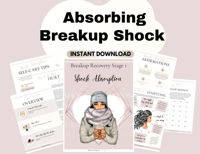 Breakup Shock Journal Breakup gift for her Breakup survival Breakup care Breakup kit Breakup Healing Printables Building Resilience CBT Bujo