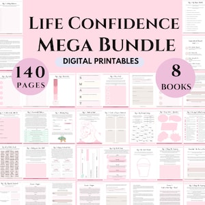 Confidence Bundle Self Confidence worksheets Self Confidence digital journal Guided Journal CBT DBT worksheets Self-esteem digital handouts