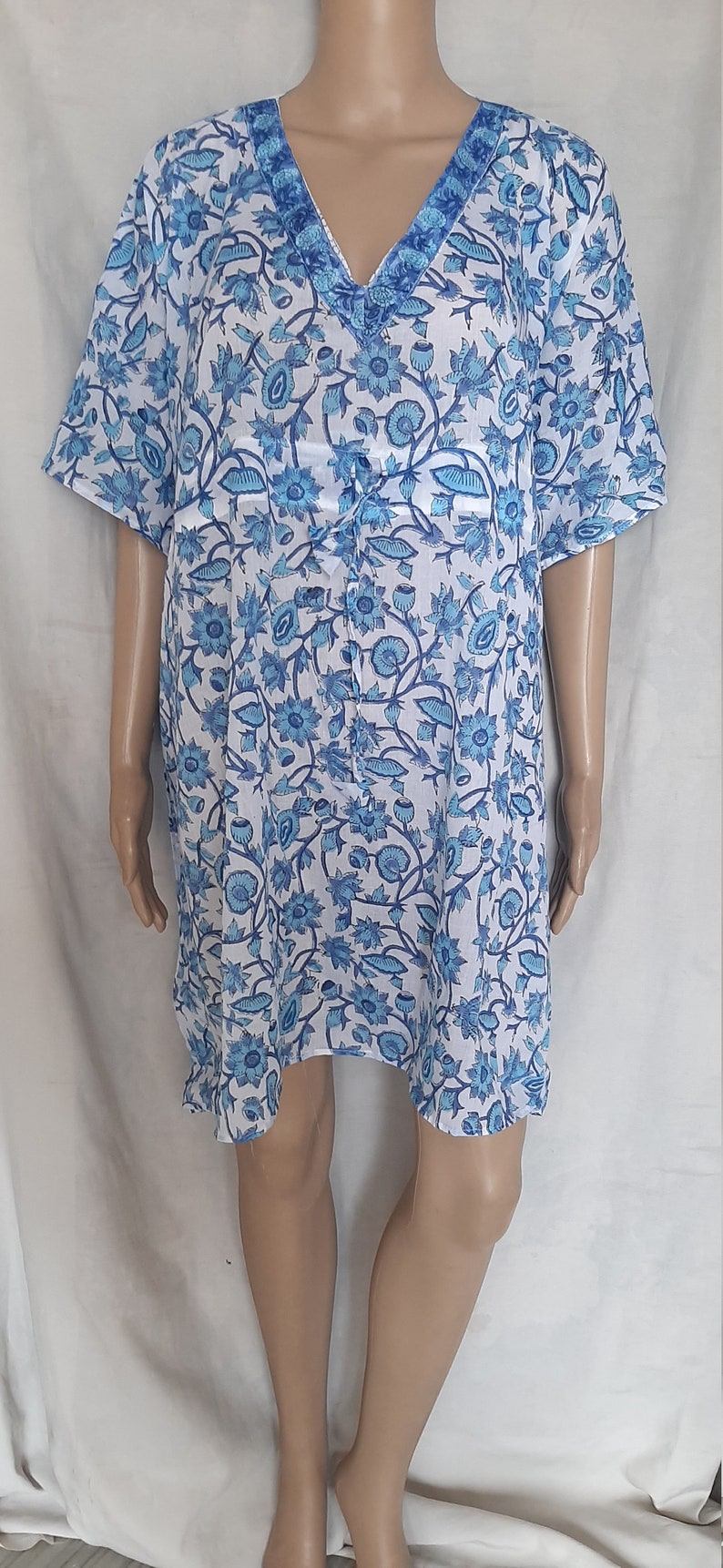 Short Kaftan Maxi Dress,Kaftan For Women Resort wear,Beach wrap,Vintage Plus Size Boho Caftan dress Kimono Indian cotton kaftan Block Print
