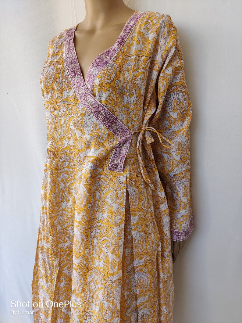 Indian Night Cover Maternity Soft Beach Robe Women Long Hippie And Bohemian Kaftan Comfy Sleep Wear Kimono Robe Summer Soft Running Kurta