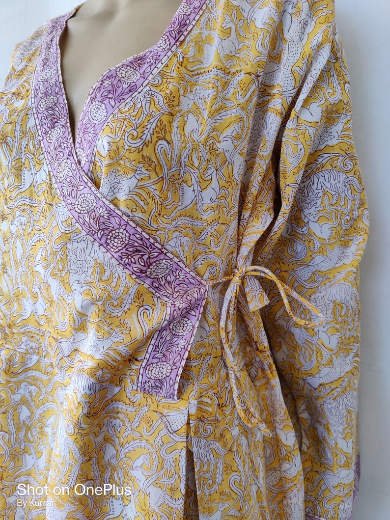 Indian Night Cover Maternity Soft Beach Robe Women Long Hippie And Bohemian Kaftan Comfy Sleep Wear Kimono Robe Summer Soft Running Kurta