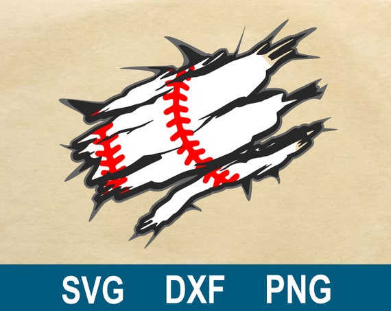 Download Torn Shirt Baseball Svg Dxf Png Clipart Silhouette And Cut Etsy