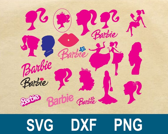 Barbie SVG DXF PNG Clipart Silhouette and Cut Files. | Etsy