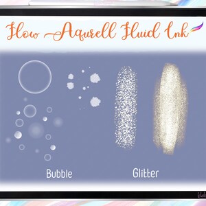 Procreate Brush Flow Aquarell, Fluid, Alcohol ink, Liquid,Watercolor,Wave,Glitter,Blend,Abstract art,Dynamic,Paint,Splash,free color palette image 9