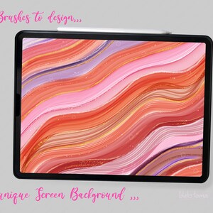 Procreate Brush Flow Aquarell, Fluid, Alcohol ink, Liquid,Watercolor,Wave,Glitter,Blend,Abstract art,Dynamic,Paint,Splash,free color palette image 2