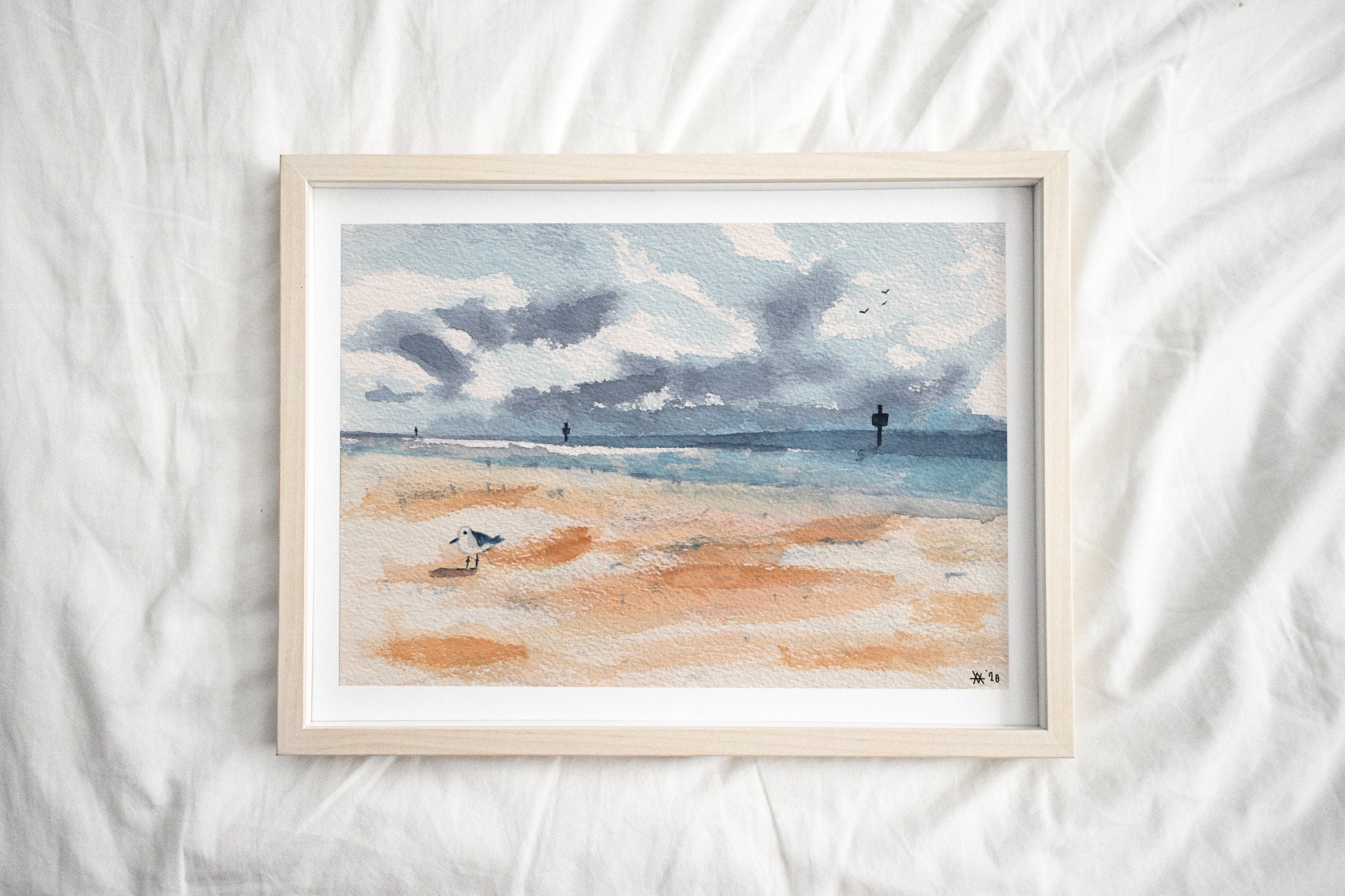 Clearwater Beach Watercolor Wall Art Print Beach House Art Etsy