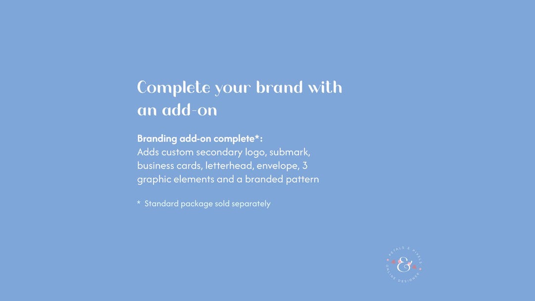 Branding Add-on: Custom Secondary Logo, Submark, Business Cards & More ...