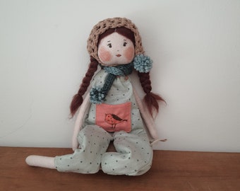 Cloth Doll,Fabric Doll,Custom Design,Artistic Doll,Children Gift,Unique Home Decor,Natural Doll,Special Design,Eco-Friendly,Birtdhay Gift