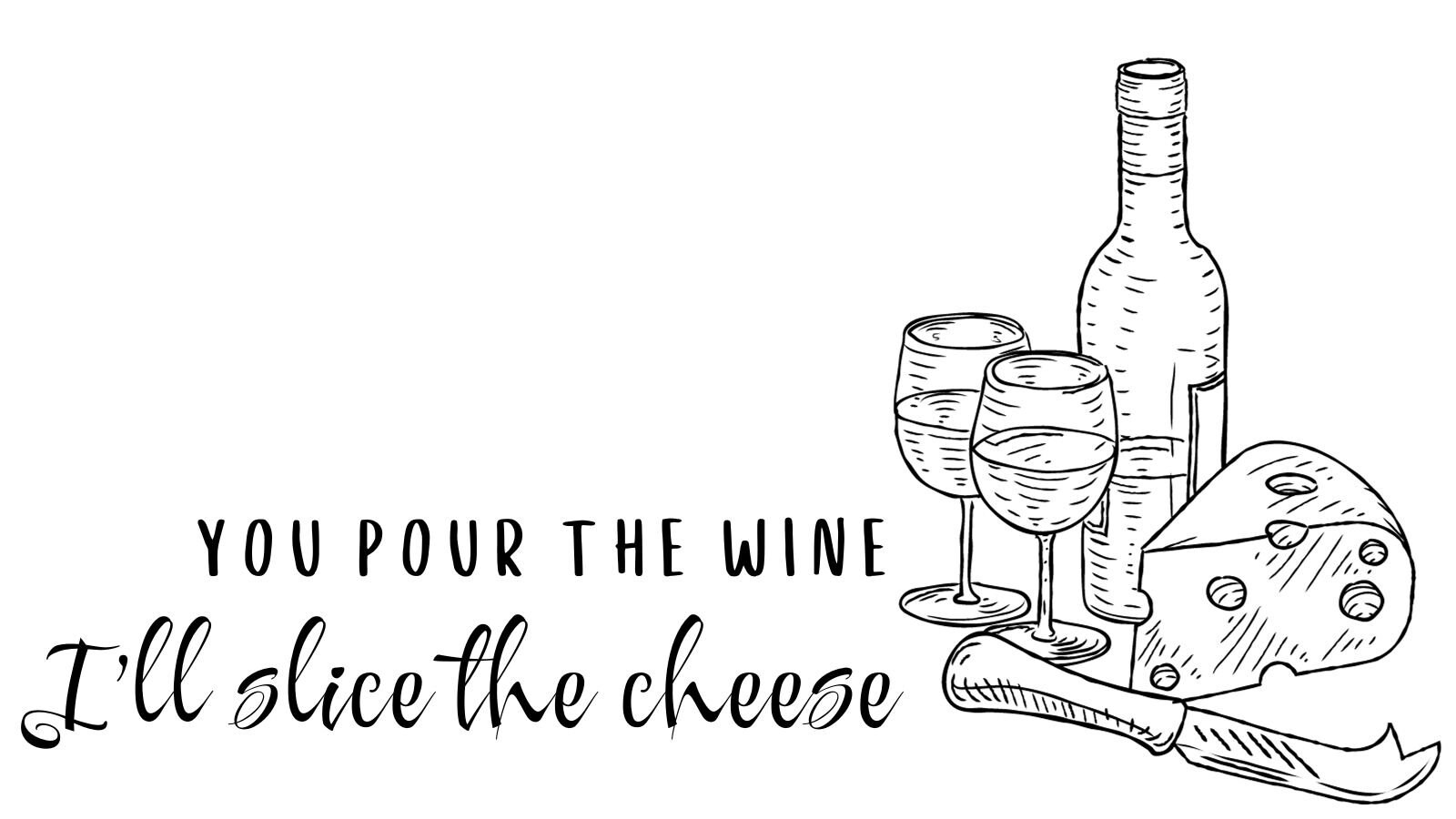 Wine and Cheese Svg File Etsy