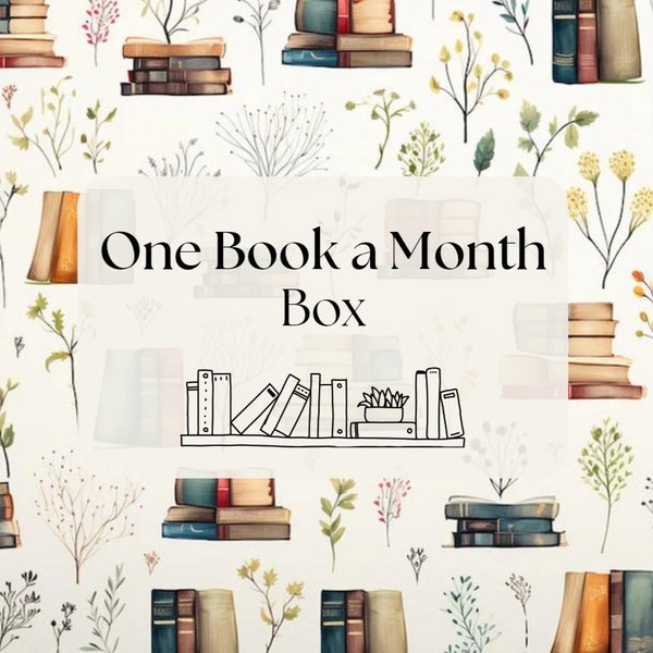 One Book a Month Box, January-December, 12 Month Book Calendar, Gift for Book Lovers, Book Gifts for Readers