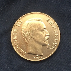 Napoleon 111 *1859* 50 Francs - Gold Plated / French Coins