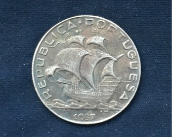 希少な銀貨 1888年 ポルトガル 500レイス ポルトガル - AU