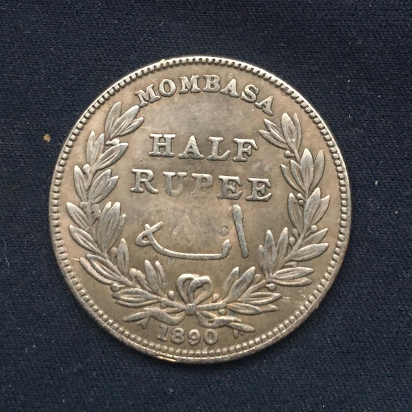 Mombasa *1890* Meia Rupia - Colonial - Companhia Britânica da África Oriental / Moedas Africanas / Reedição
