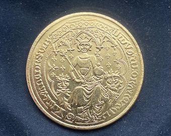 Edward 111 *1344* Gold  Double Leopard Florin - Tower Mint / Gold Plated / British Coins