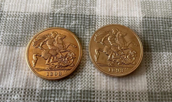 Victoria *1887* - *1893* Sovereign / Gold Plated /british Coins - Etsy