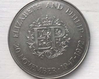 未使用の王冠 エリザベス2世女王とフィリップ王子の結婚25周年