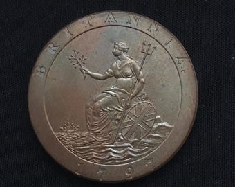 1797 年 カートホイール 2 ペンス コイン ジョージ 3 世 - Etsy 日本