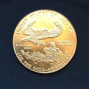 Gold Eagle *1986* 50 Dollars - First Year Issue / United States Of America Coins / Gold Plated