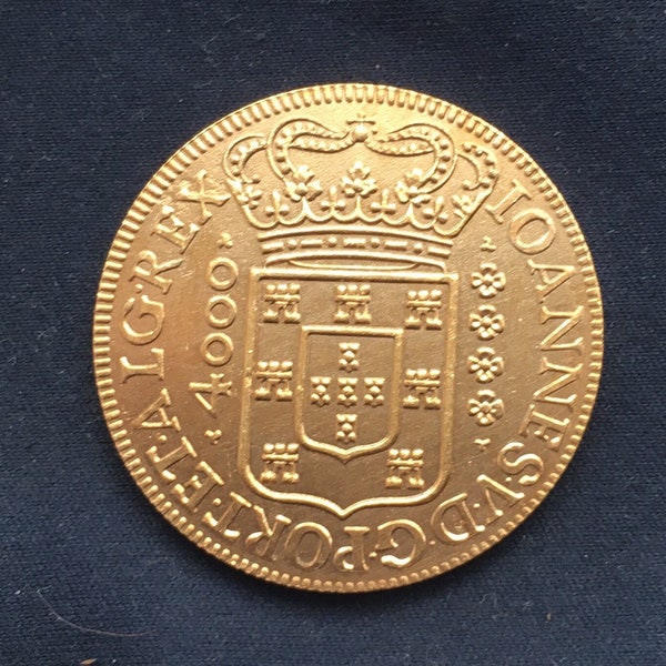 Brazil *1715* 4000 Ries - Gold Effect / Spanish Coins