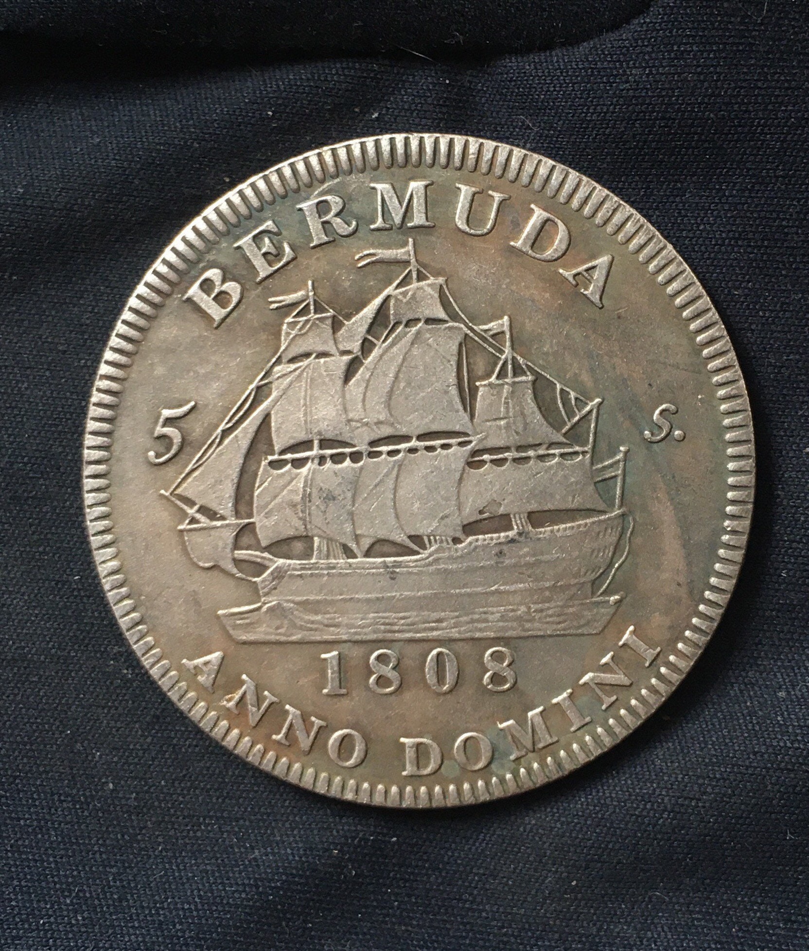 George 111 - 1808 Bermuda Crown / Five Shilling / Old