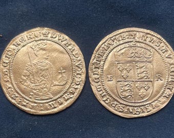 Edward V1 *1551_1553* Gouden halve soeverein - tweede periode / vergulde / gehamerde / Britse munten