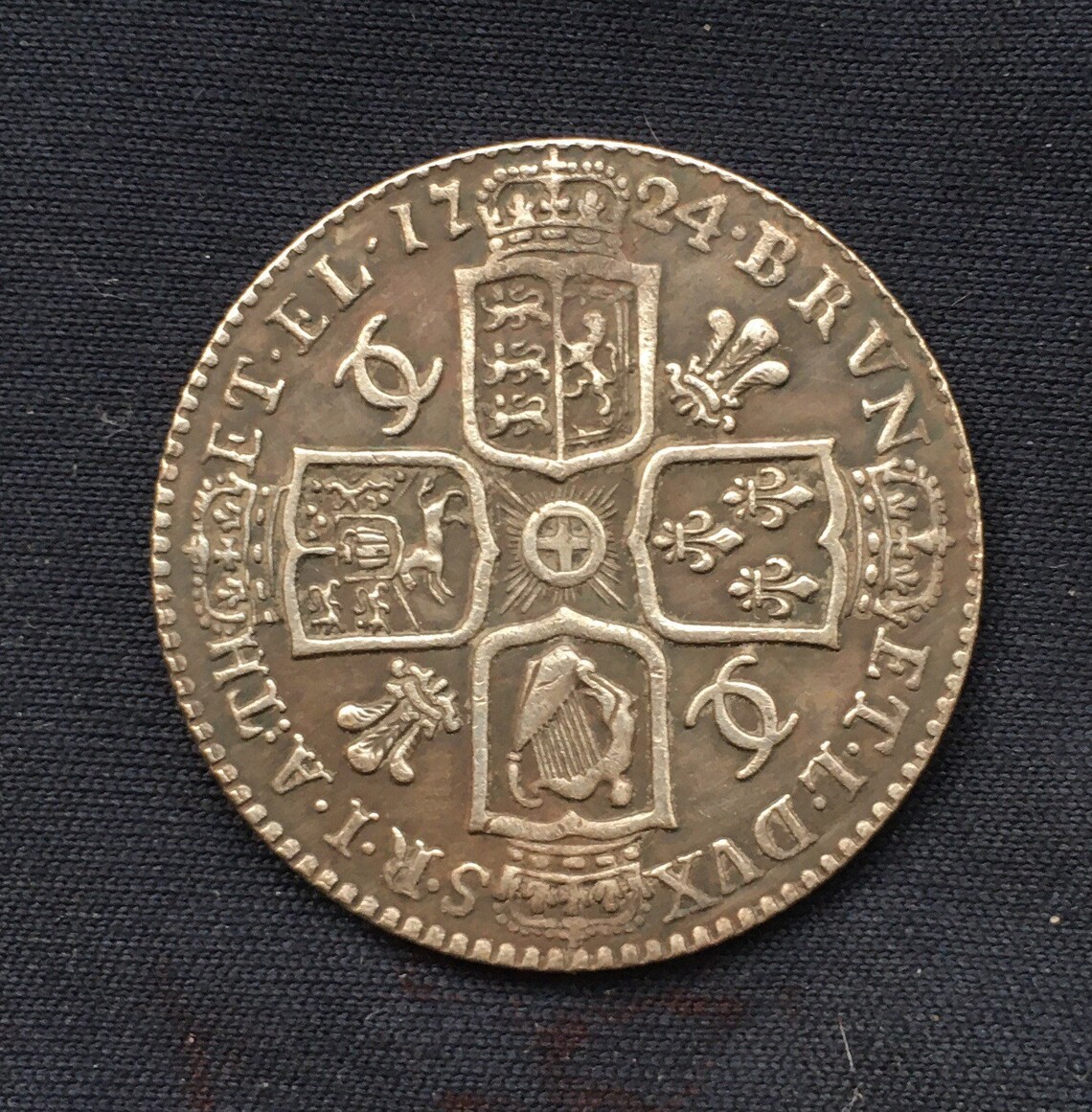 King 1st 1724 Shilling Old British Coins Etsy