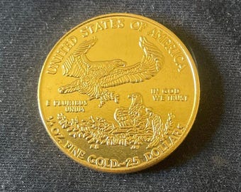 Gold Eagle *1986* 25 Dollars - First Year Issue / United States Of America Coins / Gold Plated
