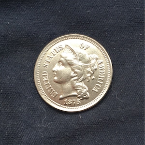 Nickel *1875* 3 Cent - Nickel Coin / United States Of America / Restrike